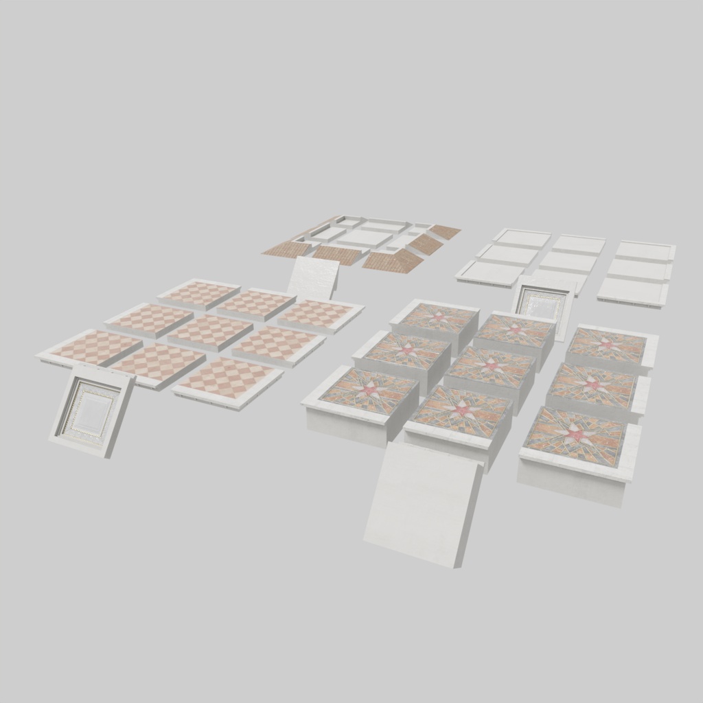 【ワールド】白亜の洋館【建物パーツセット】