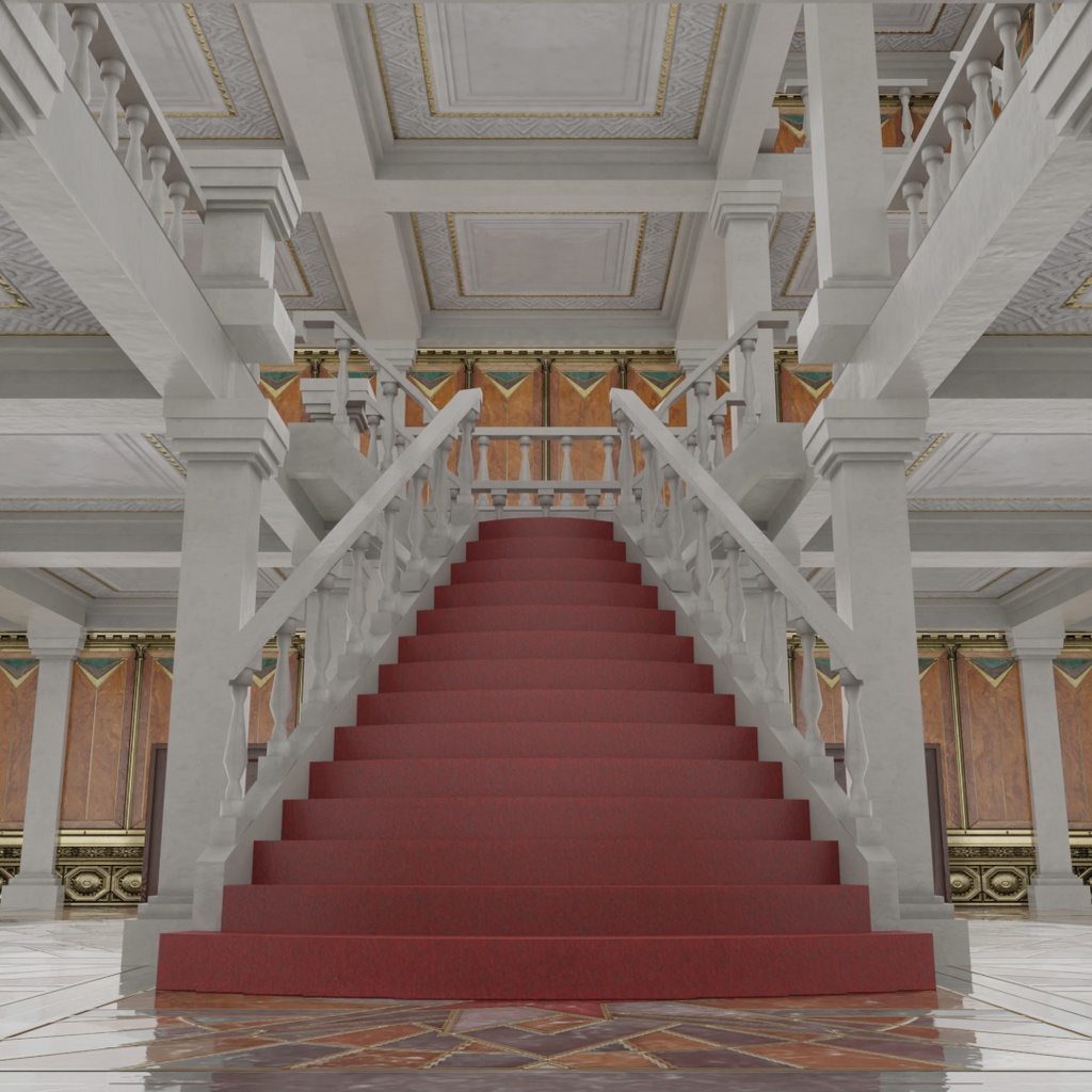 【ワールド】白亜の洋館【建物パーツセット】