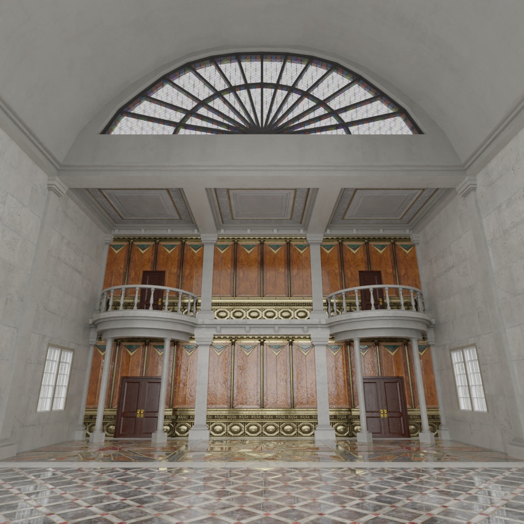 【ワールド】白亜の洋館【建物パーツセット】