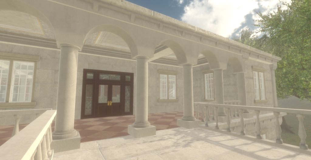 【ワールド】白亜の洋館【建物パーツセット】