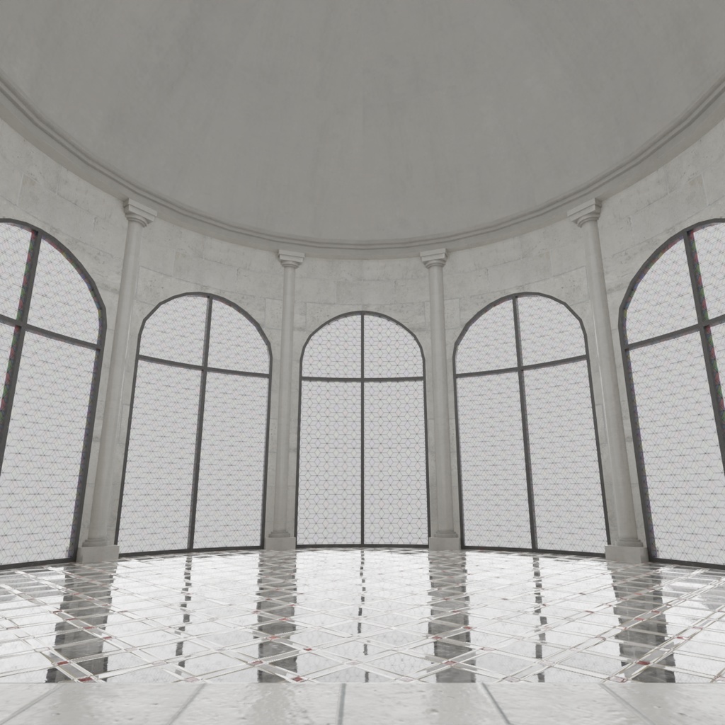 【ワールド】白亜の洋館【建物パーツセット】