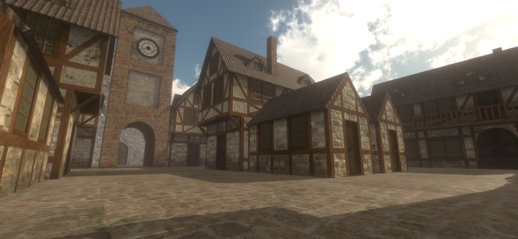 【ワールド】中世ヨーロッパ街【建物パーツセット】