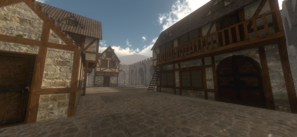 【ワールド】中世ヨーロッパ街【建物パーツセット】