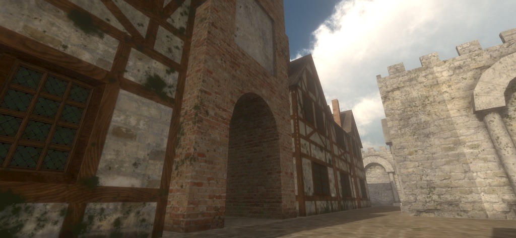 【ワールド】中世ヨーロッパ街【建物パーツセット】