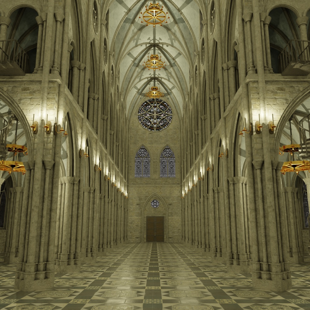 【ワールド】夢幻の大聖堂【建物パーツセット】