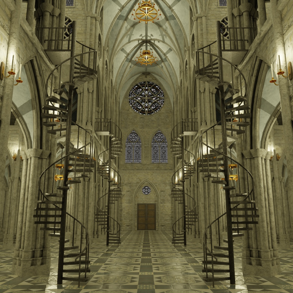 【ワールド】夢幻の大聖堂【建物パーツセット】