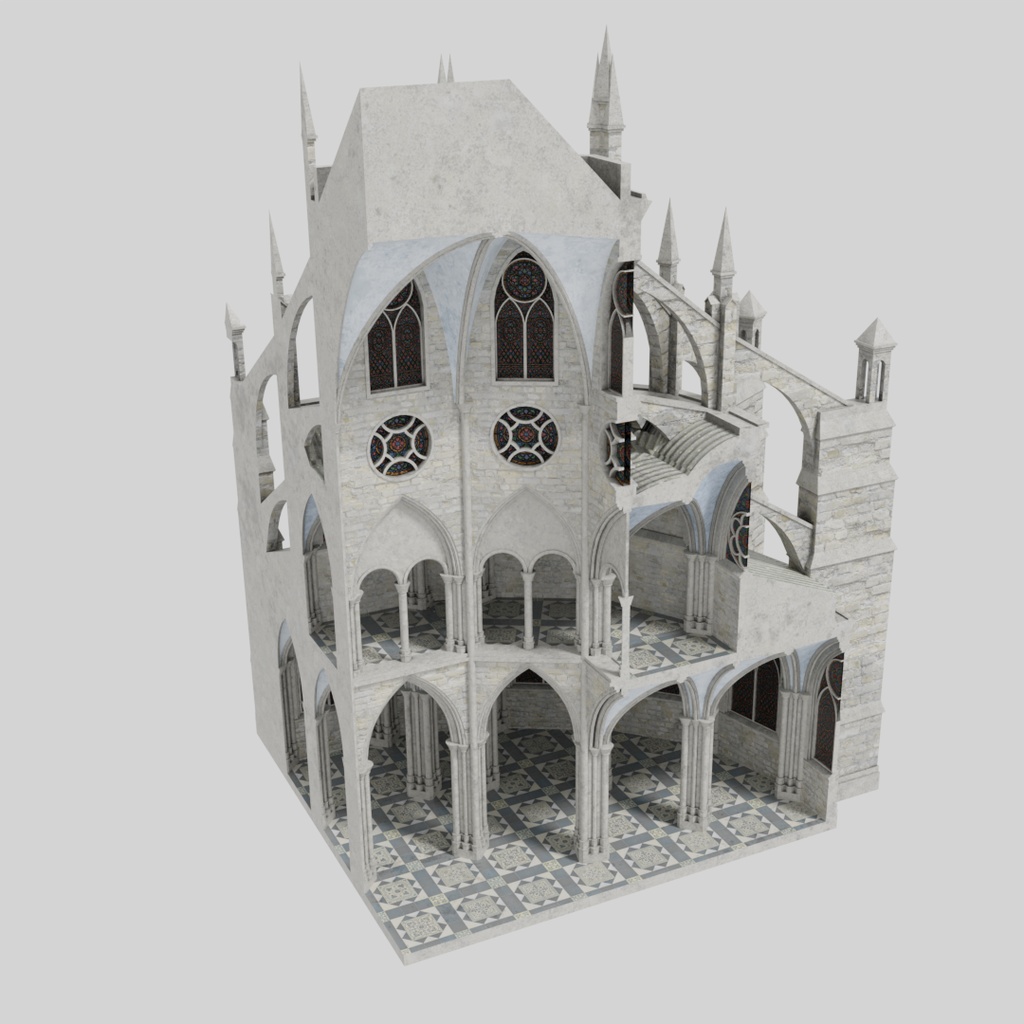 【ワールド】夢幻の大聖堂【建物パーツセット】