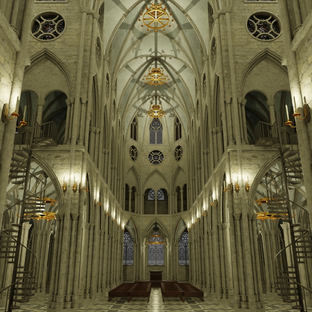 【ワールド】夢幻の大聖堂【建物パーツセット】