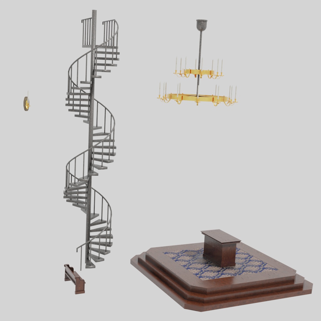 【ワールド】夢幻の大聖堂【建物パーツセット】