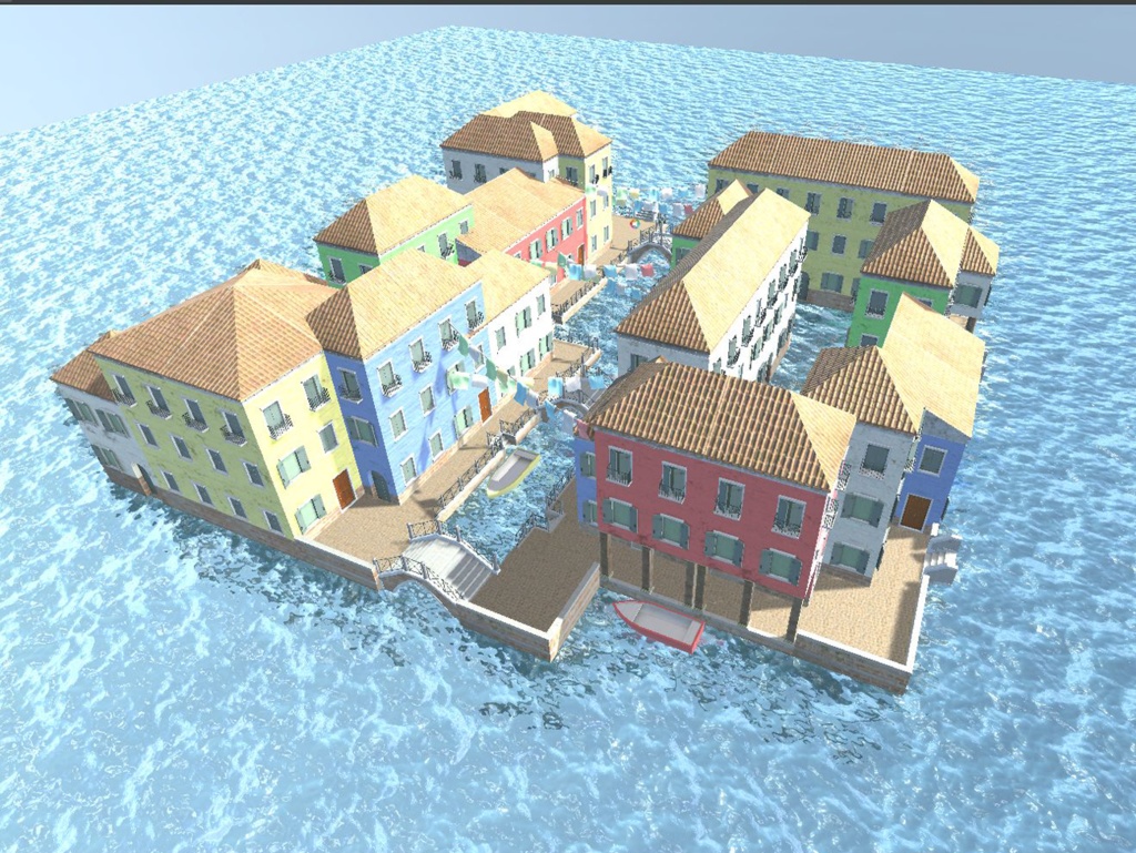 【ワールド】水の都【建物パーツセット】