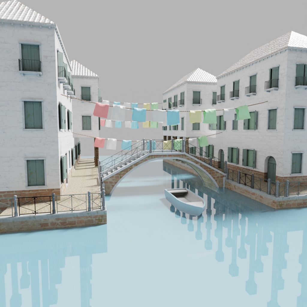 【ワールド】水の都【建物パーツセット】