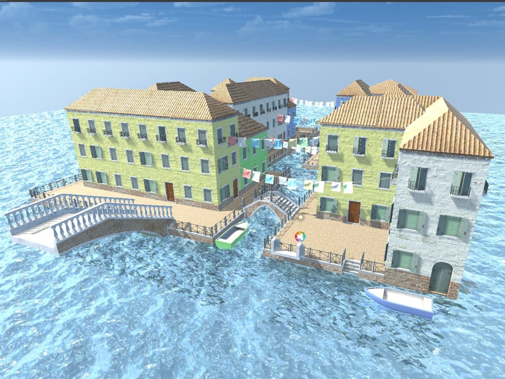 【ワールド】水の都【建物パーツセット】