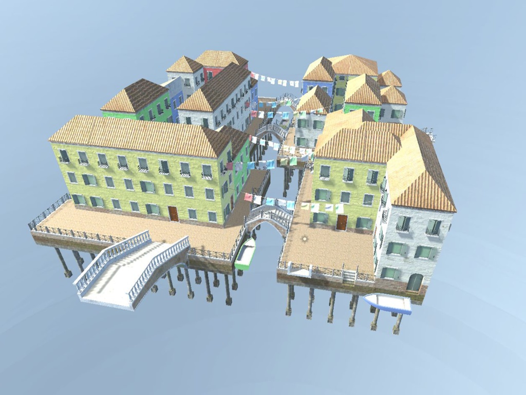 【ワールド】水の都【建物パーツセット】