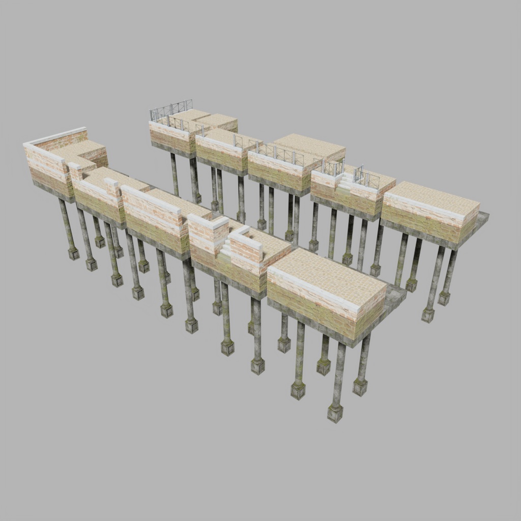 【ワールド】水の都【建物パーツセット】