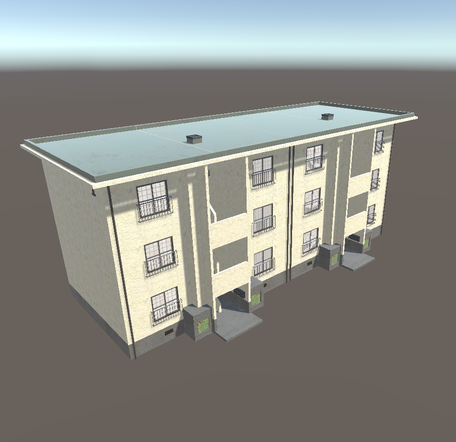 【ワールド】ノスタルジック団地【建物パーツセット】