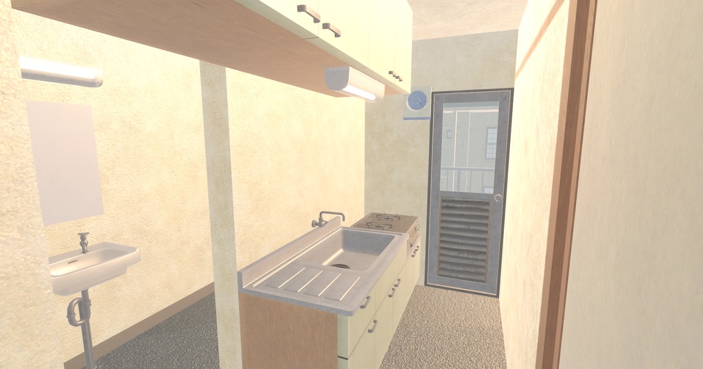 【ワールド】ノスタルジック団地【建物パーツセット】