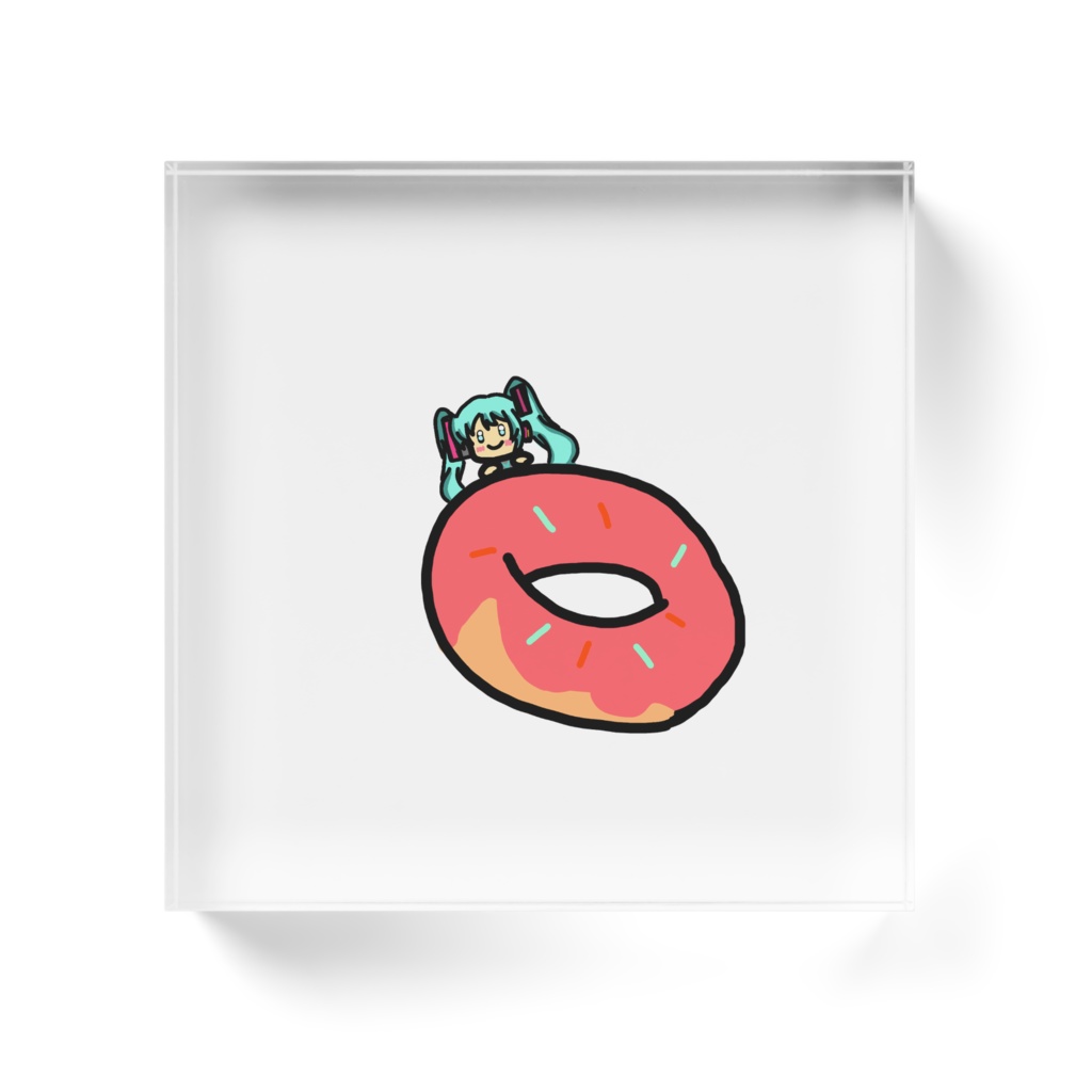 初音ミクドーナツアクリルブロック