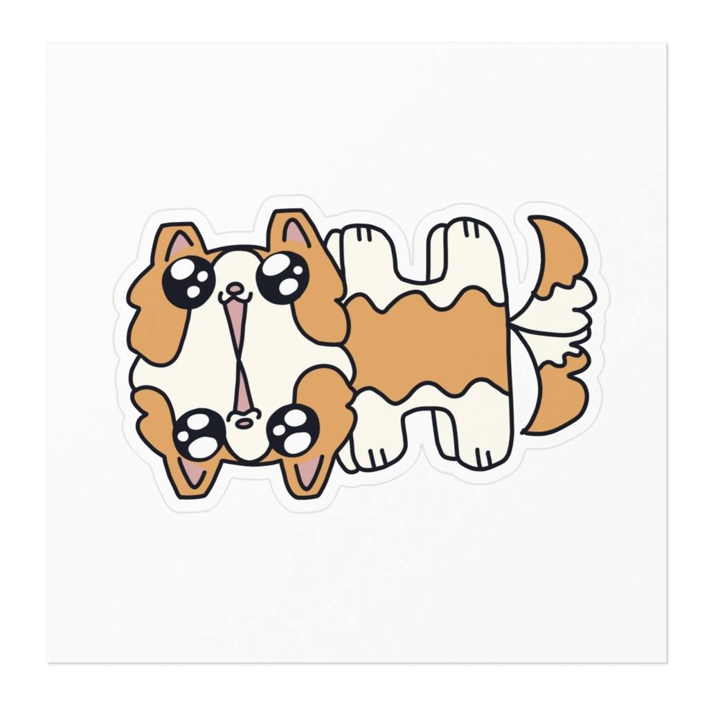 シンメトリー犬 ステッカー