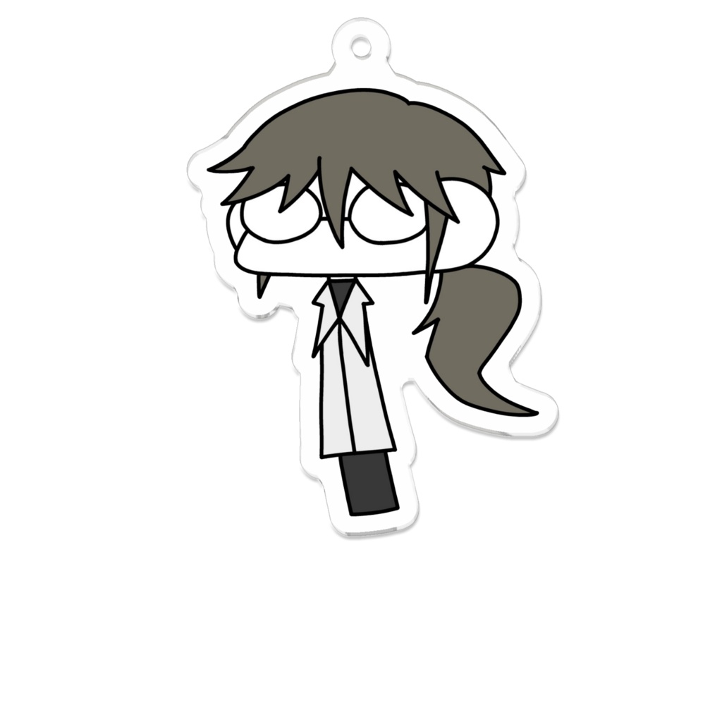 眼鏡女子。アクリルキーホルダー