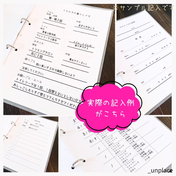 【印刷して使える】ペット用 健康管理手帳(PDFデータ/A4サイズ