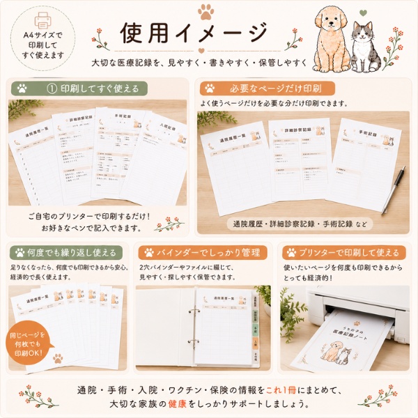 うちの子の医療記録ノート|通院・手術・入院・ワクチン・保険をまとめて管理【PDFダウンロード版】