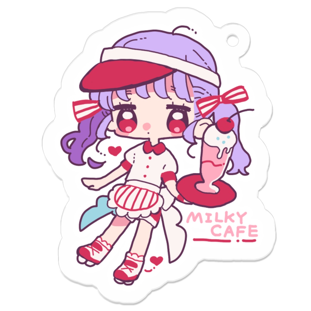 ［ミント］アクリルキーホルダーMILKY CAFE