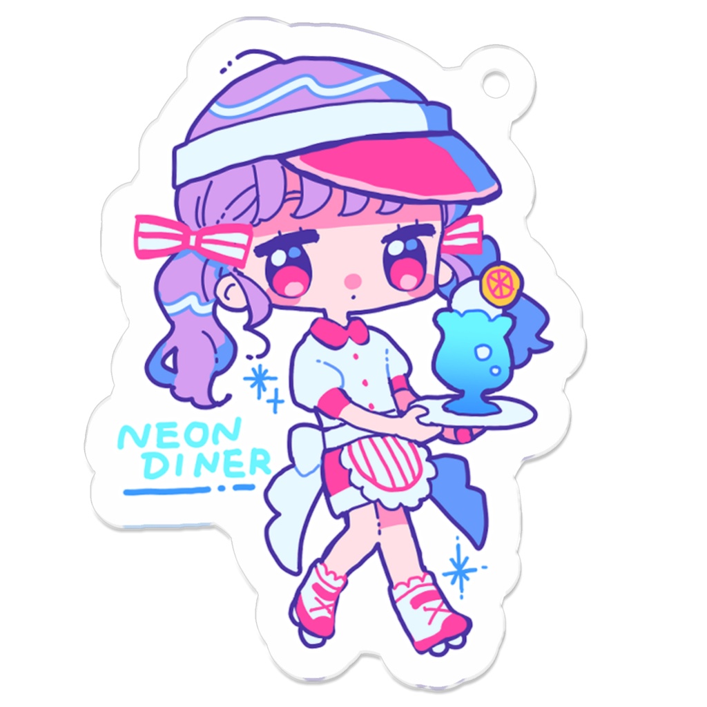［ミント］アクリルキーホルダーNEON DINER