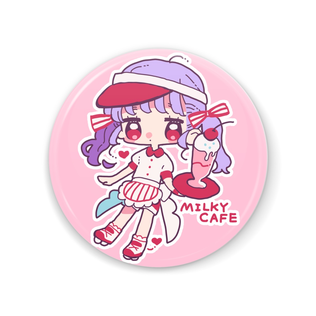 ［ミント］缶ミラーMILKY CAFE