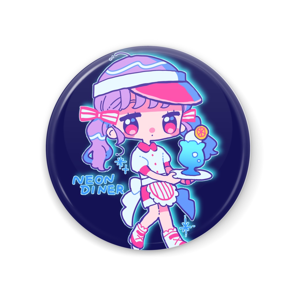 ［ミント］缶ミラーNEON DINER