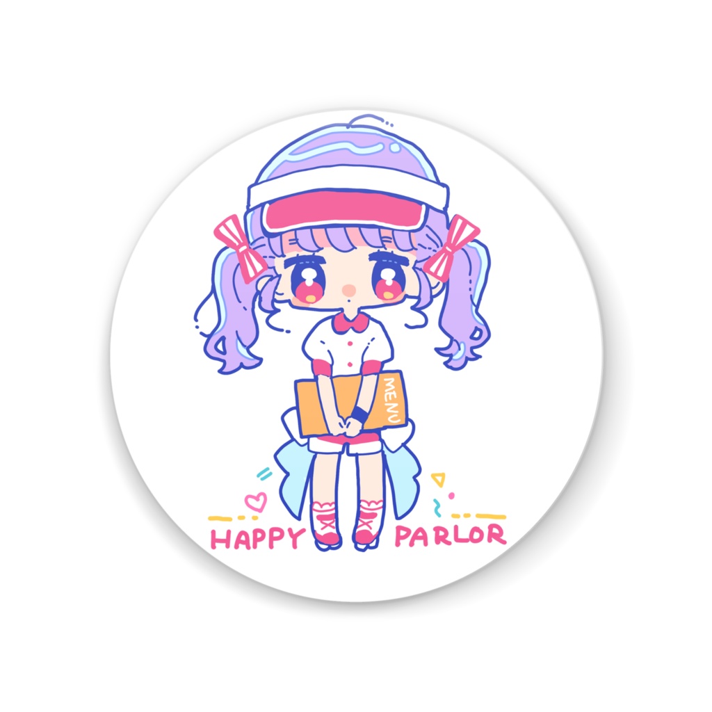 ［ミント］缶ミラーHAPPY PARLOR