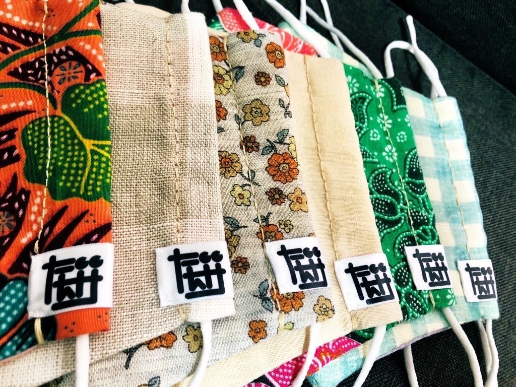 《B》ハンドメイドマスク【オリジナルタグ】