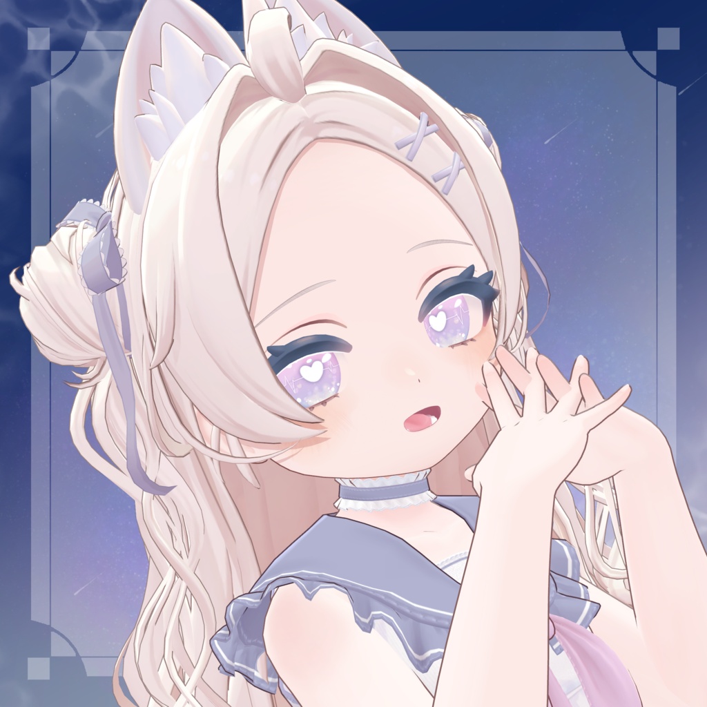 【複数アバター対応】♥ゆめかわハート心電図テクスチャ♥