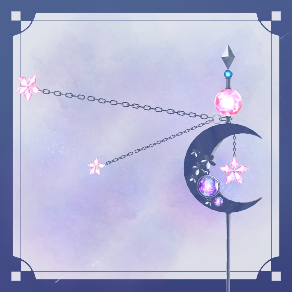 【複数アバター対応】✦銀の花簪✦