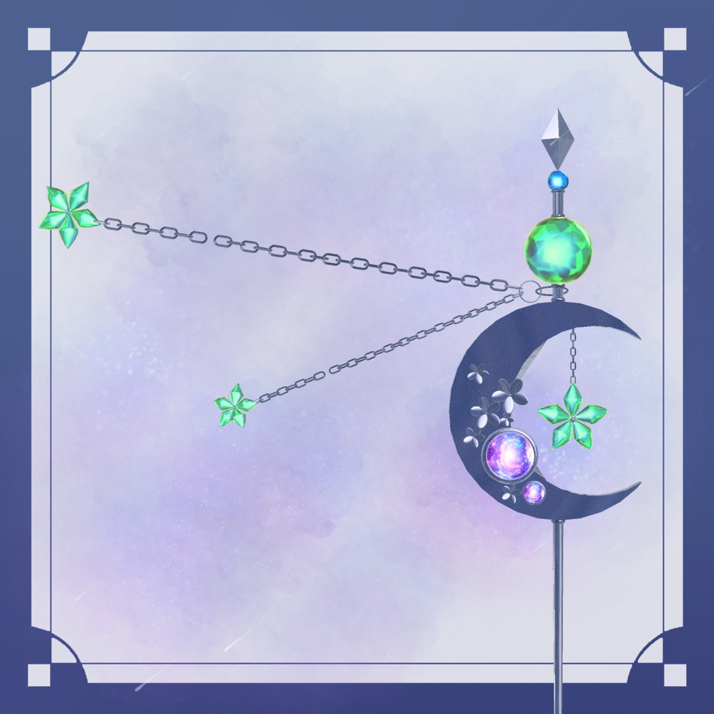 【複数アバター対応】✦銀の花簪✦