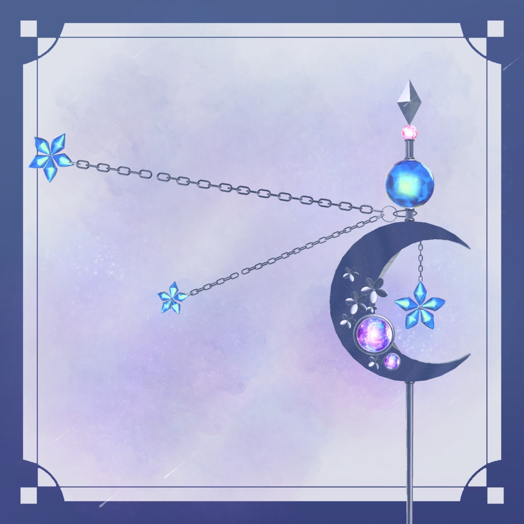 【複数アバター対応】✦銀の花簪✦