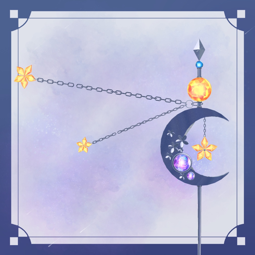 【複数アバター対応】✦銀の花簪✦