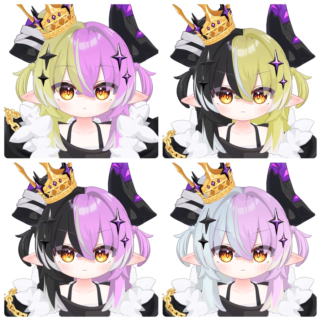 【期間限定600円】【邪竜メルヴィ専用】【8種展開】ツートーンヘアテクスチャ