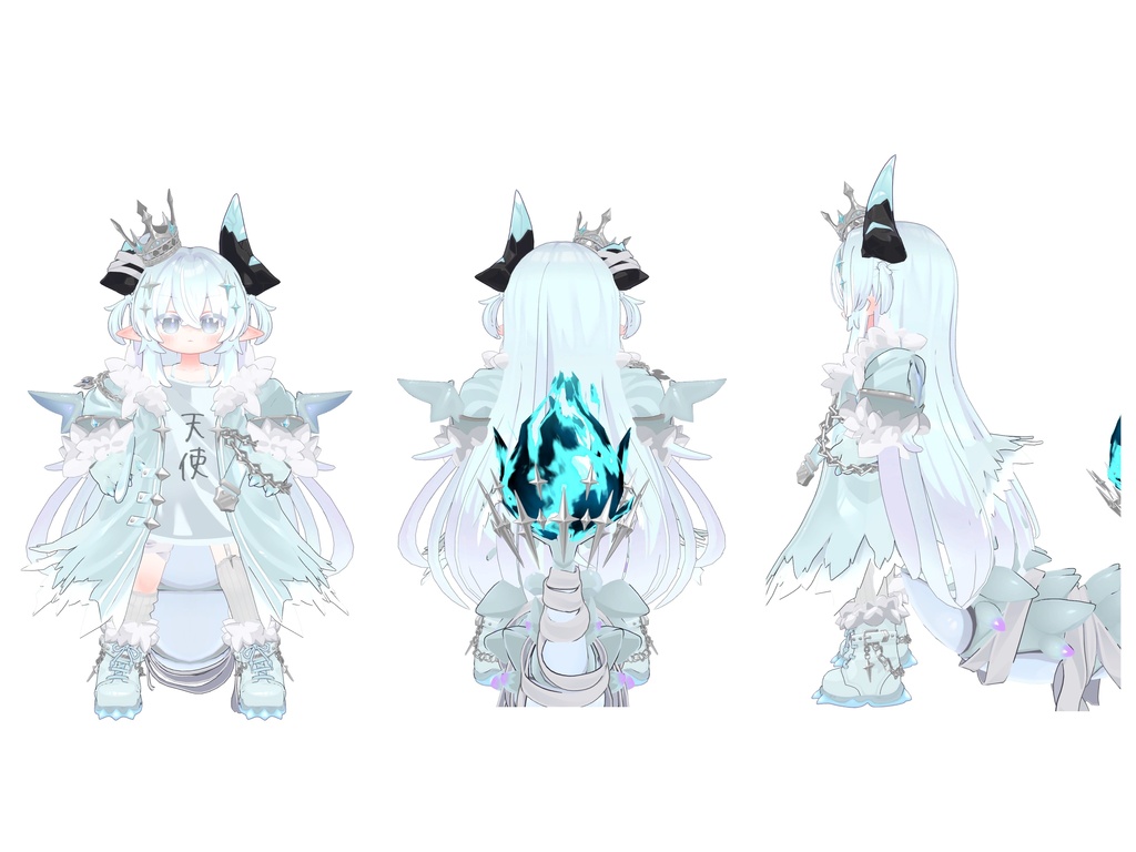 【邪竜メルヴィ専用】【無料あり】天使×悪魔風テクスチャセット