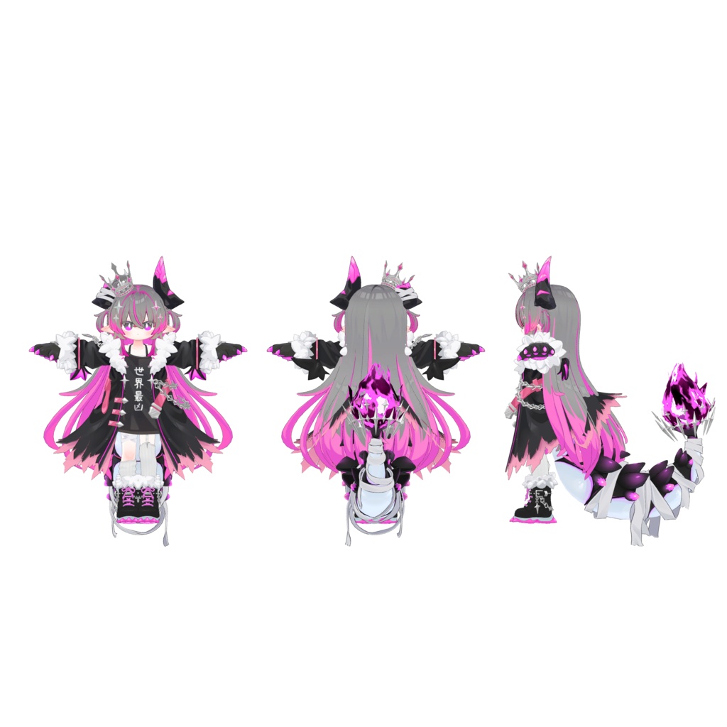 【邪竜メルヴィ専用】【5色展開】モノクロ×ビビットテクスチャセット