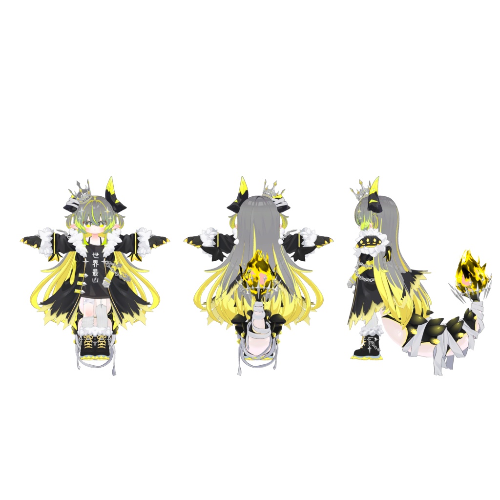 【邪竜メルヴィ専用】【5色展開】モノクロ×ビビットテクスチャセット