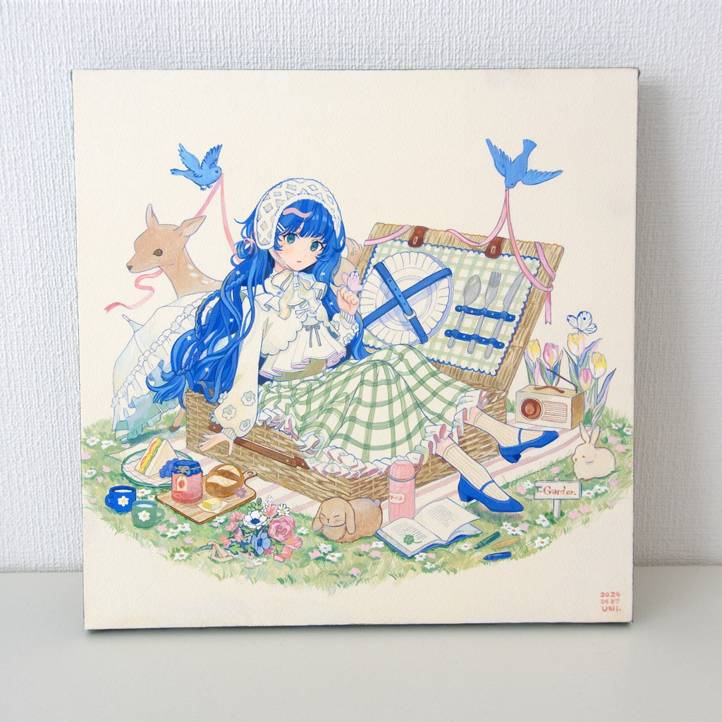 販売終了┊【アクリルガッシュ】Picnic doll┊原画