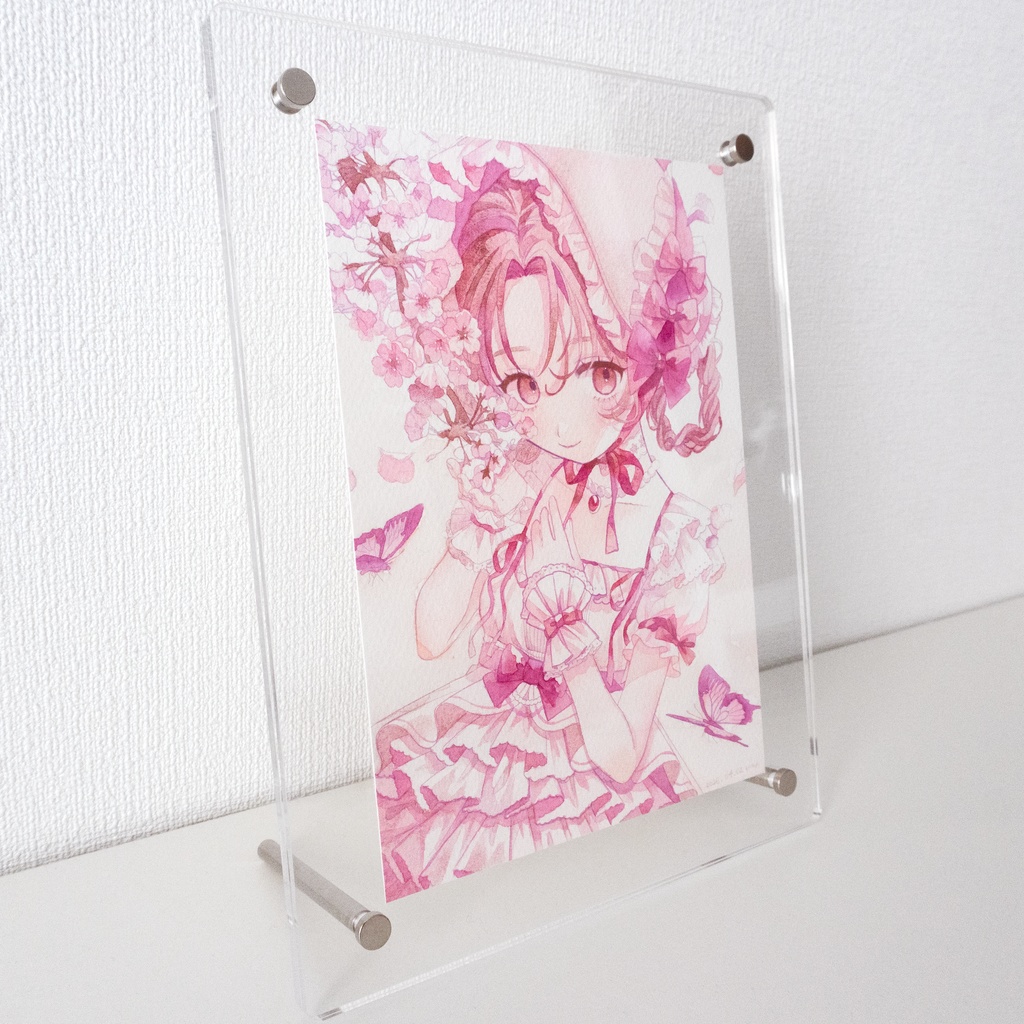 【透明水彩】桃色をあつめて┊原画