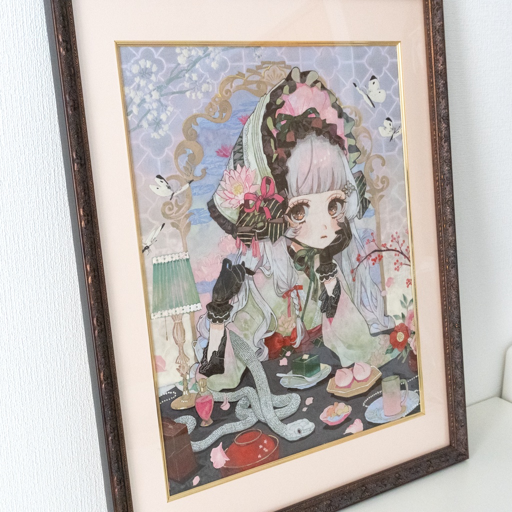 【岩絵具】巳の華┊原画