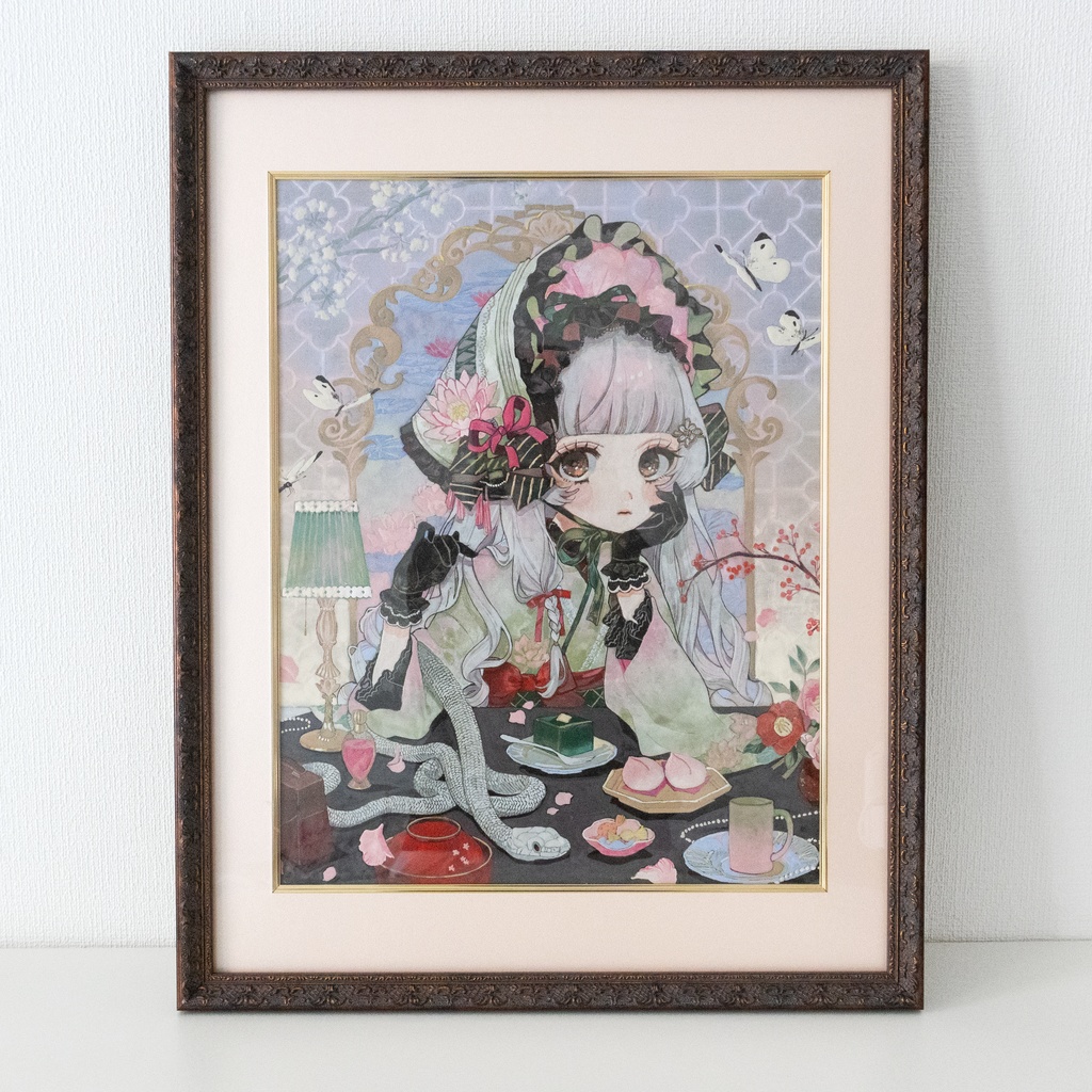 【岩絵具】巳の華┊原画