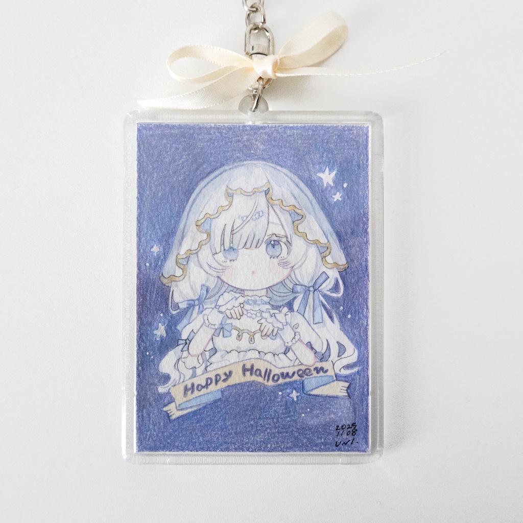 【アクリルガッシュ】おばけちゃん┊原画キーホルダー