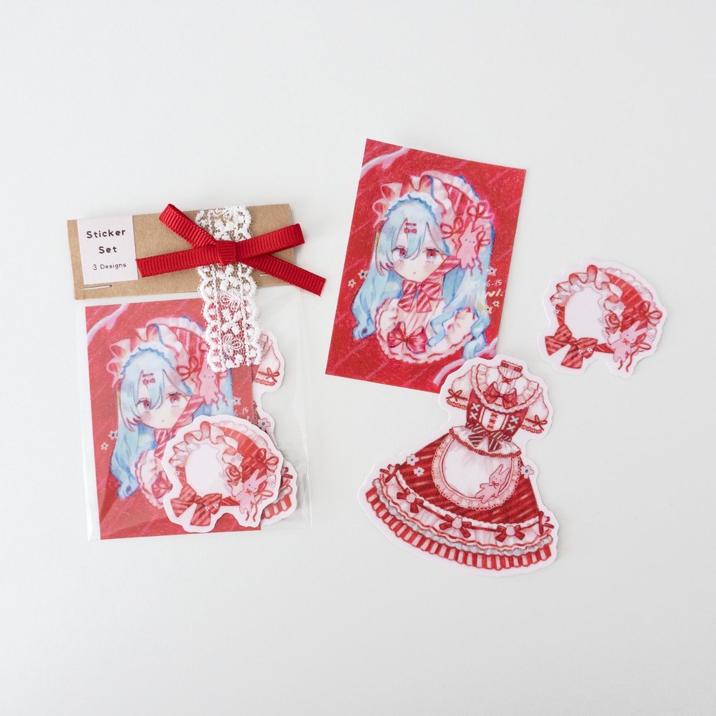 【訳あり】Primary Palette Girls ステッカー【3種セット】