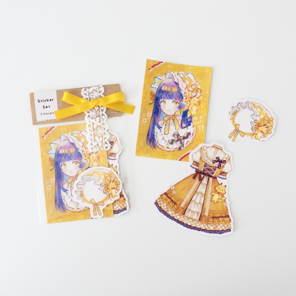 【訳あり】Primary Palette Girls ステッカー【3種セット】