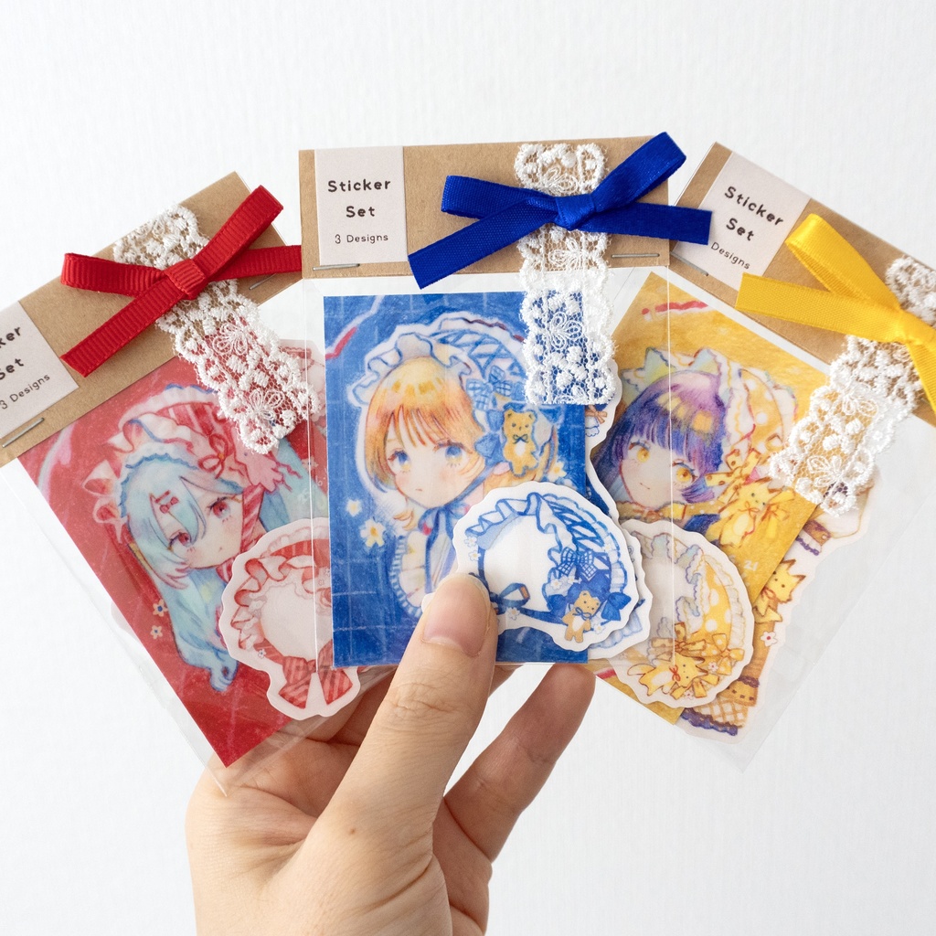 【訳あり】Primary Palette Girls ステッカー【3種セット】