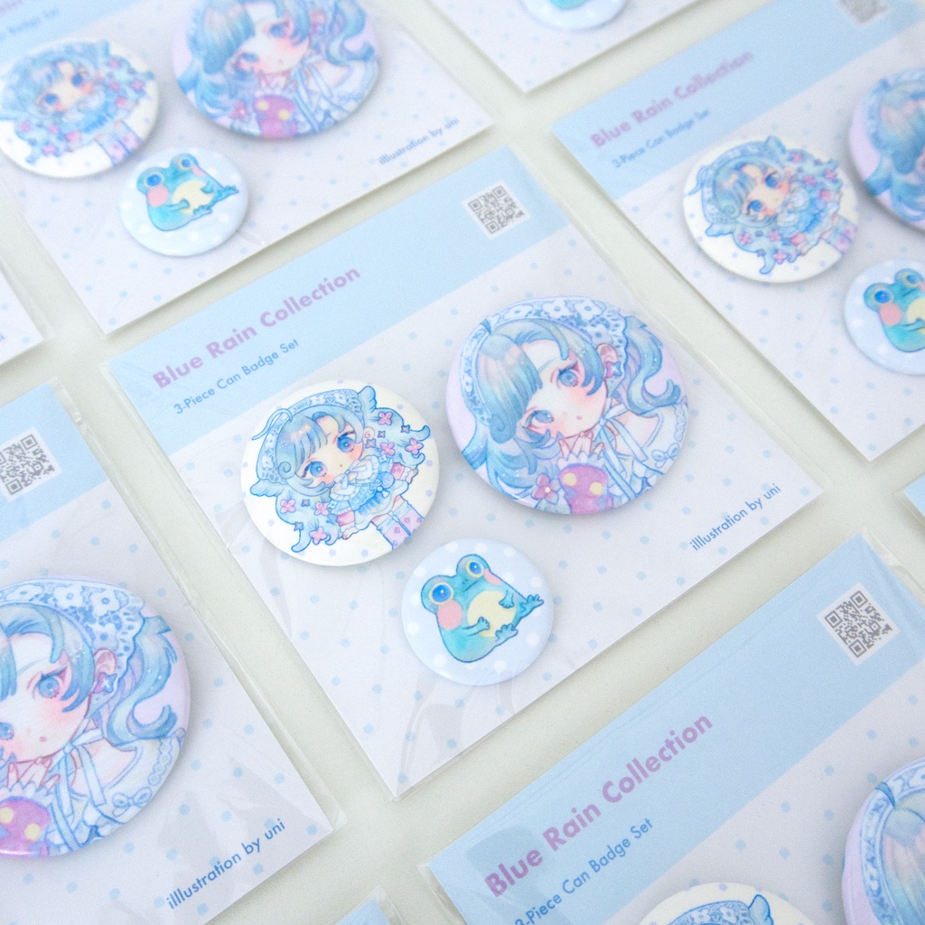 【新作】Blue Rain Collection☔️【缶バッジ・ポストカード・ステッカー】