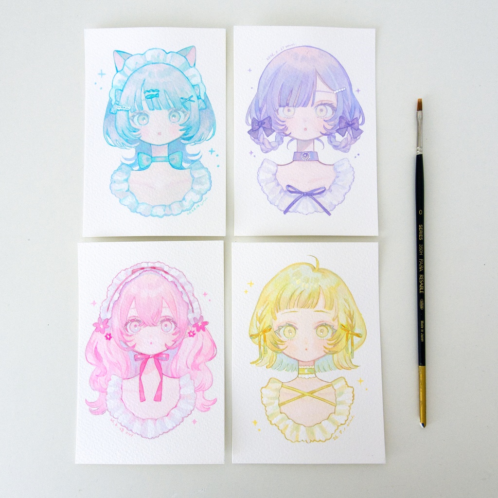 【アクリルガッシュ】Pastel Color Collection(全4種)┊原画